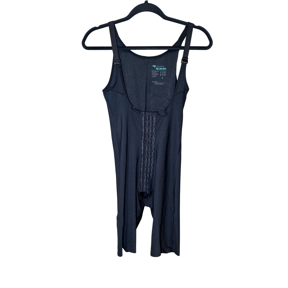 Marena Recovery High Back Bodysuit Post Surgical Girdle Black Size Large